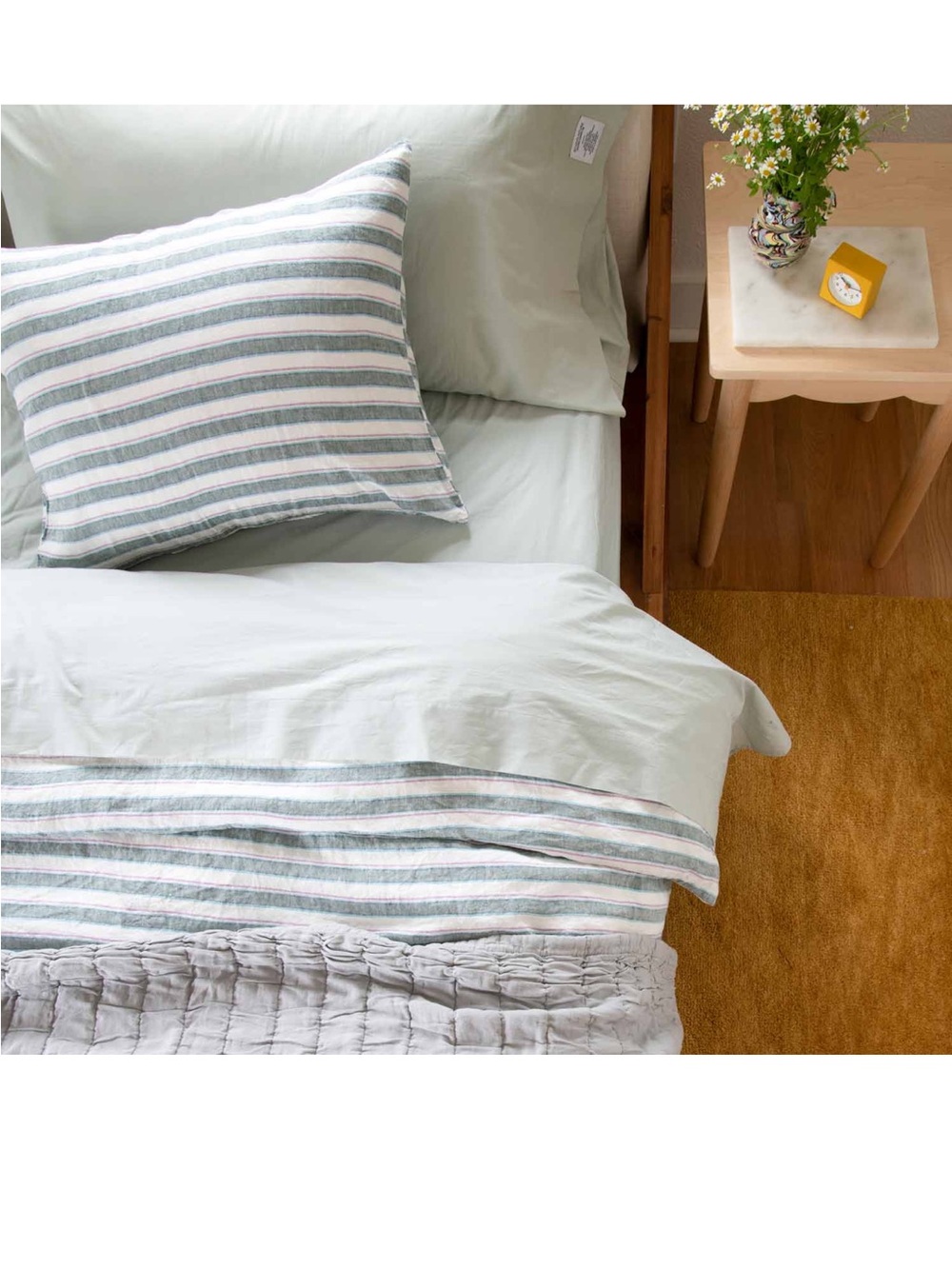 Schoolhouse Market Strip Euro Pillow Sham